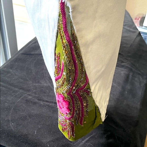 Women’s NWT UPCYCLED EMBROIDERED GLORIA VANDERBILT BOYFRIEND White Jeans Sz 14 - Picture 5 of 14